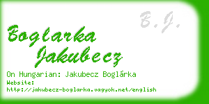 boglarka jakubecz business card