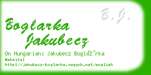 boglarka jakubecz business card